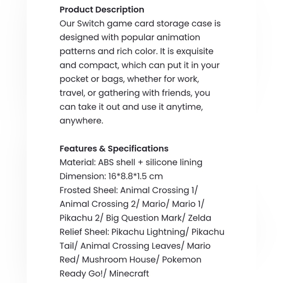 Animal Crossing Switch/Lite Traveler Game Card Case Cover 24in1  E.U.C. - Picture 5 of 5